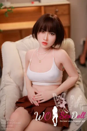 154cm 5ft1 TPE Petite Chest Slender Brunette Sex Doll #448 Head