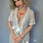 158cm 5ft2 TPE B Cup Pregnant Blonde Sex Doll #117 D Head 3