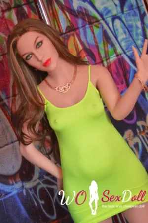 158cm 5ft2 TPE Small Breast Pregnant Brown Sex Doll#117 C Head 1