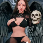 160cm 5ft2 TPE Demo Girl Busty Big Butt Black Hair Sex Doll #443 Head