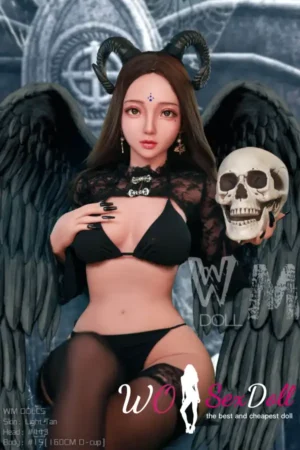 160cm 5ft2 TPE Demo Girl Busty Big Butt Black Hair Sex Doll #443 Head