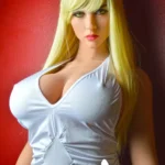 163cm 5ft3 TPE Full Bust Wide Butt Golden Hair Sex Doll #159 Head