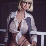 163cm 5ft3 TPE Massive Bust Big Butt Blonde Hair Sex Doll #195 Head 02