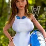 164cm 5ft4 TPE J Cup Chubby Butt Brunette Hair Sex Doll #319 Head