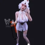 164cm 5ft4 TPE J Cup Curvaceous Silver Hair Sex Doll #233 Head