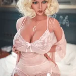 169cm 5ft5 TPE Heavy Chest Large Hips Golden Hair Sex Doll #360 Head