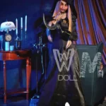 172cm 5ft6 TPE Grim Reaper D Cup Bust Golden Hair Sex Doll #420 Head