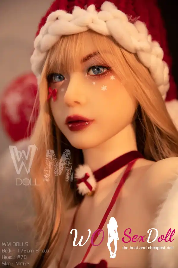 172cm 5ft6 TPE Santa Girl B Cup Blonde Hair Sex Doll #70 Head 10