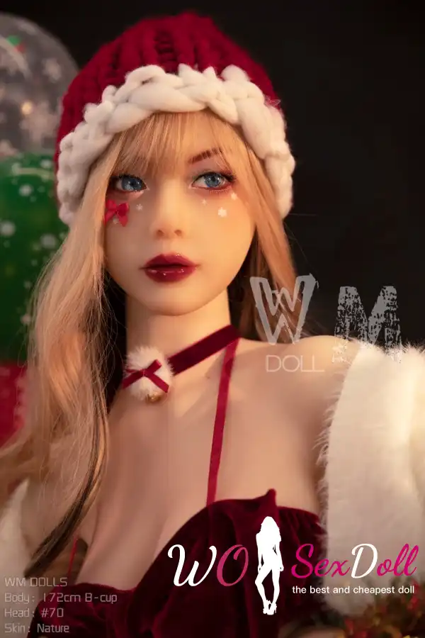 172cm 5ft6 TPE Santa Girl B Cup Blonde Hair Sex Doll #70 Head 11