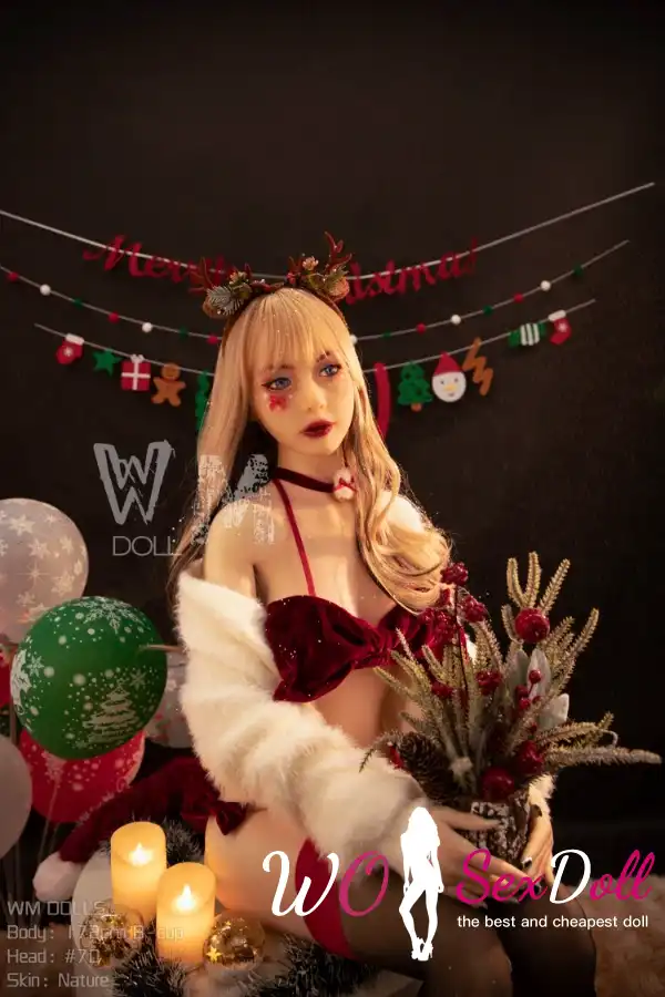 172cm 5ft6 TPE Santa Girl B Cup Blonde Hair Sex Doll #70 Head 15