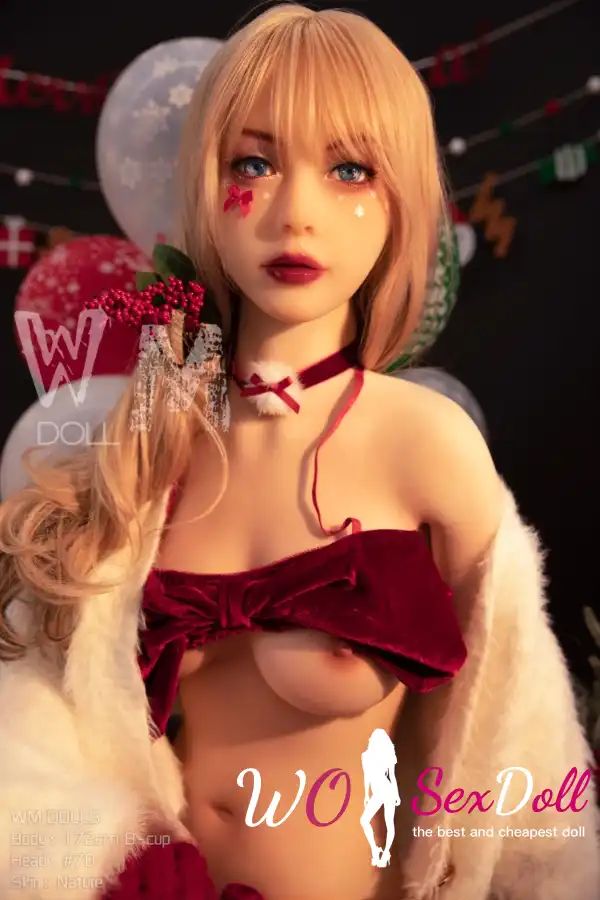 172cm 5ft6 TPE Santa Girl B Cup Blonde Hair Sex Doll #70 Head 18