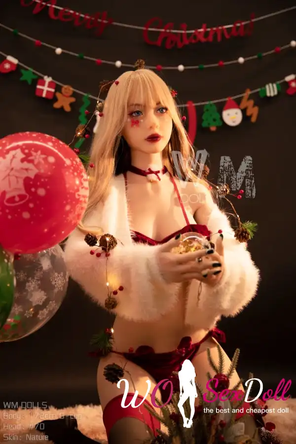 172cm 5ft6 TPE Santa Girl B Cup Blonde Hair Sex Doll #70 Head 8