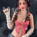 172cm 5ft6 TPE Small Bust Tiny Body Black Braids Sex Doll #56 Head