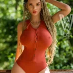 174cm 5ft7 TPE G Cup Big Ass Blonde Sex Doll #378 Head 1