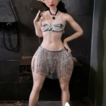 148cm 4ft8 Silicone B Cup Femboy Black Hair Elf Sex Doll #DC65 Head 1